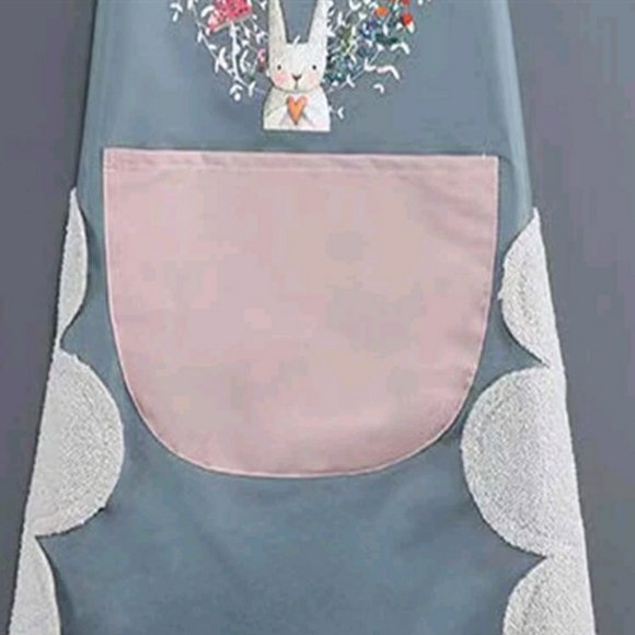 4/$40 New Blue Bunny Print Apron - Size O/S - Picture 9 of 12